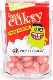 PIĘĆ PRZEMIAN CUKIERKI Z KSYLITOLU KSYLICUKSY O SMAKU TRUSKAWKOWYM BEZGLUTENOWE (12 x 13 g) - PIĘĆ PRZEMIAN 1