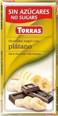 Torras Czekolada gorzka z bananami bez dodatku cukru 75g TORRAS 1