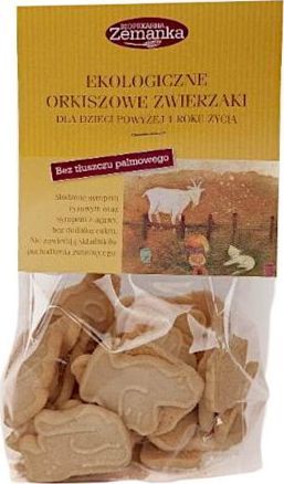 Zemanka Ciasteczka orkiszowe zwierzaki BIO 100 g Zemanka 1