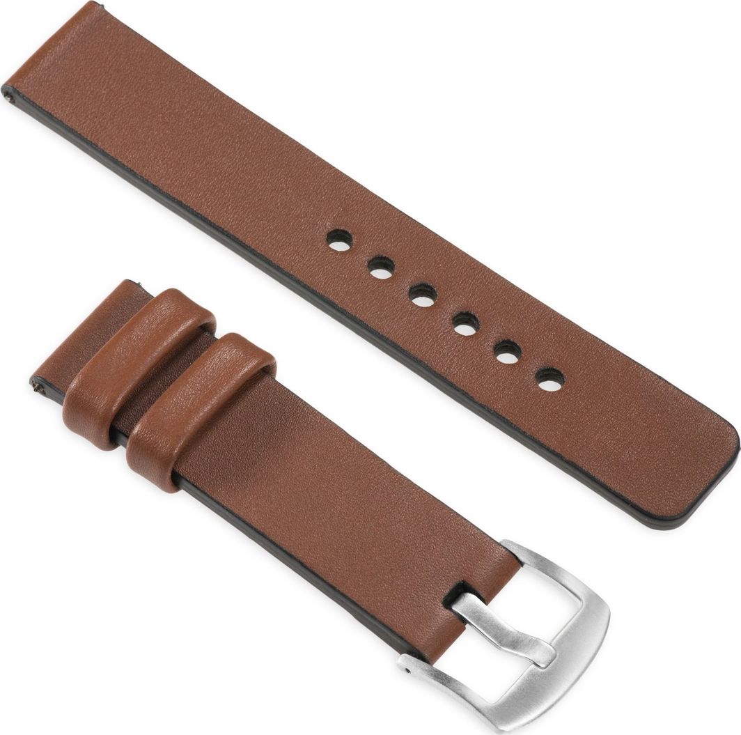 moVear Polski Elegancki Skórzany pasek 22mm do Apple Watch 6 / 5 / 4 / 3 / 2 / 1 / SE (40/38) | Brązowy moVear uBand S1 Standard 1