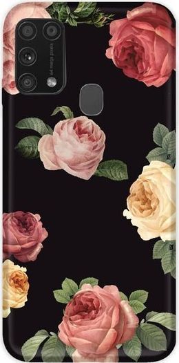 CaseGadget ETUI NADRUK RÓŻE NA CZARNYM SAMSUNG GALAXY M31 standard 1