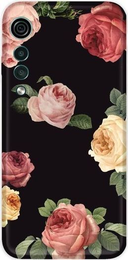 CaseGadget ETUI NADRUK RÓŻE NA CZARNYM LG VELVET standard 1