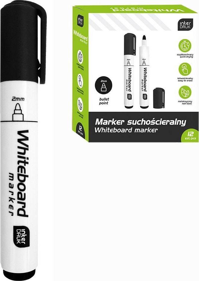 Interdruk Marker suchościeralny czarny (12szt) 1