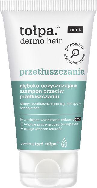 Tołpa Dermo hair przetłuszczanie. Głęboko oczyszczający szampon przeciw przetłuszczaniu 50ml Mini 1