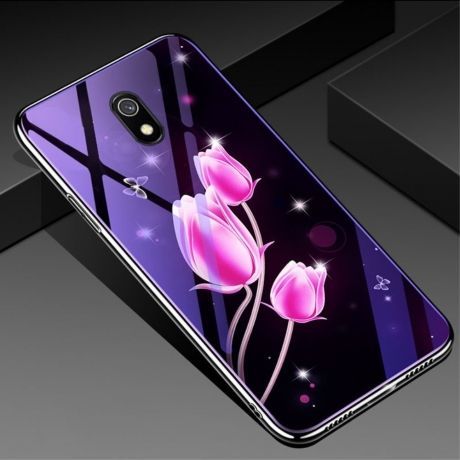 Etui XIAOMI REDMI 8A Szklane Glass case Art Wzory 1