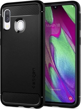 Spigen SPIGEN SGP Etui pancerne Spigen Rugged Armor SAMSUNG GALAXY A40 MATTE czarne 1