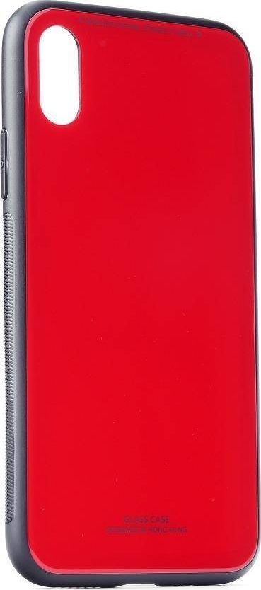 Partner Tele.com Futerał GLASS do IPHONE XS ( 5,8 ) czerwony 1