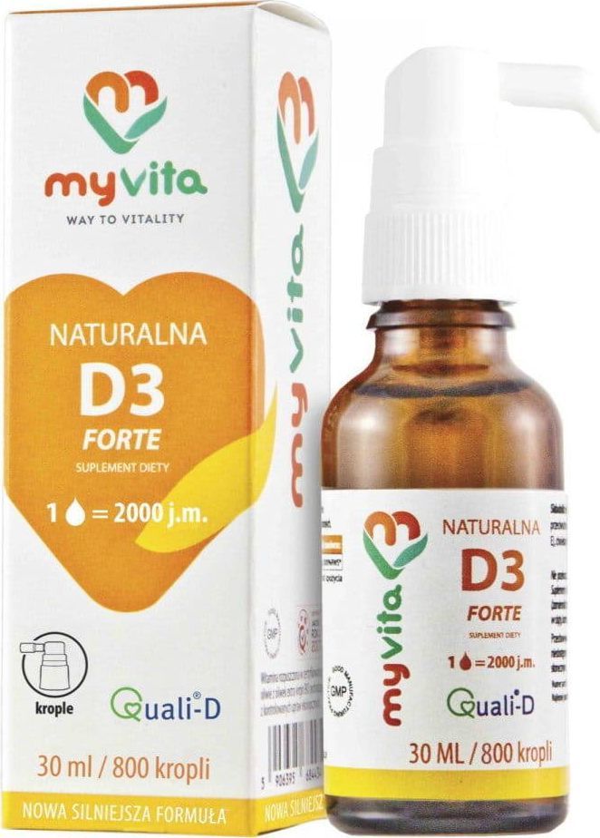 MYVITA MyVita - Naturalna wit. D3 forte 2000iu - 30ml uniwersalny 1
