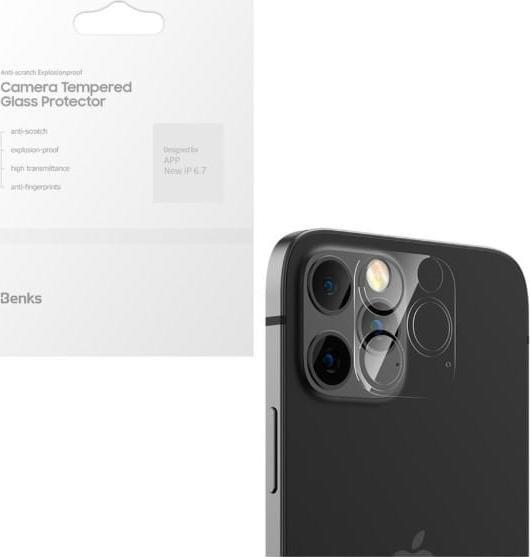 Benks Szkło hartowane na aparat Benks KR Camera do Apple iPhone 12 Pro Max uniwersalny 1