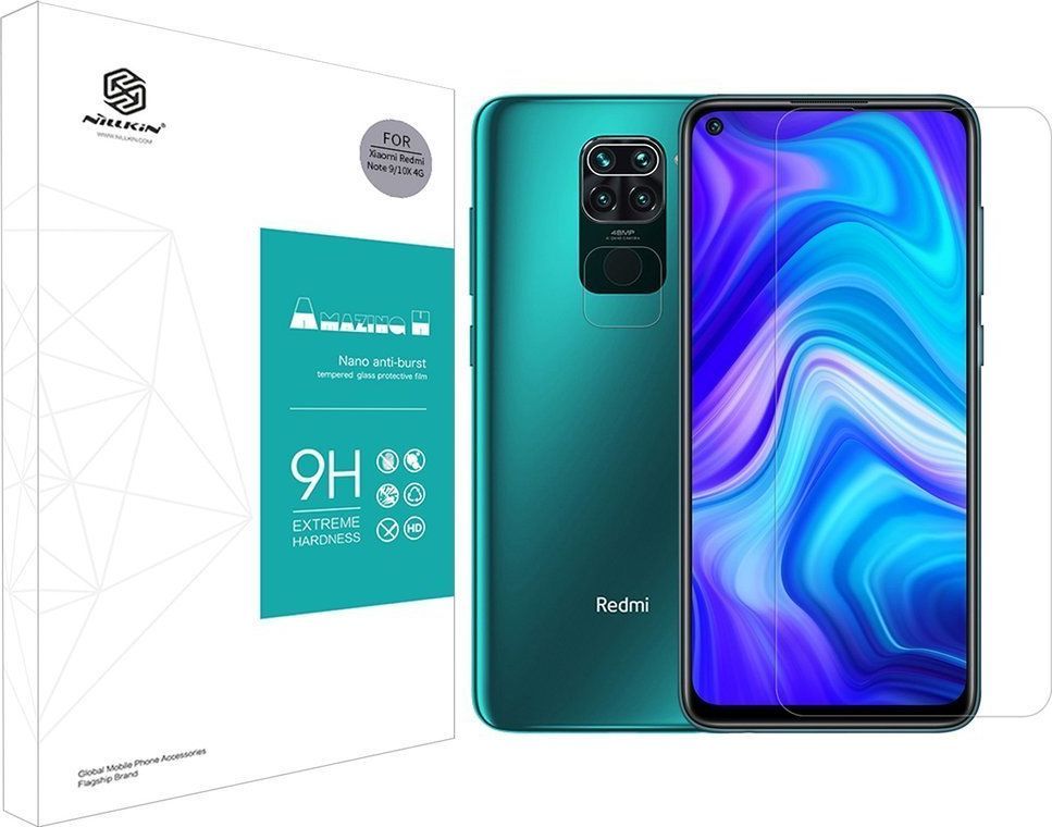 Nillkin Szkło hartowane Nillkin Amazing H do Xiaomi Redmi Note 9 uniwersalny 1