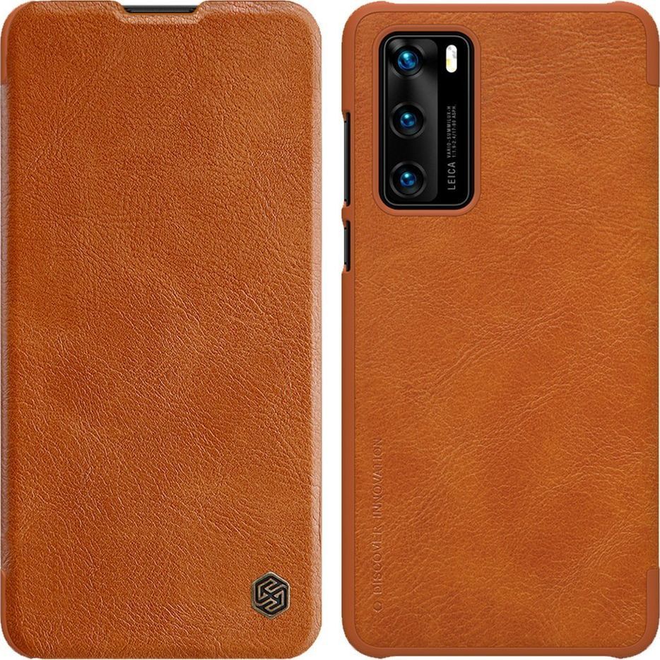 Nillkin Etui Nillkin QIN do Huawei P40 (Brązowe) uniwersalny 1