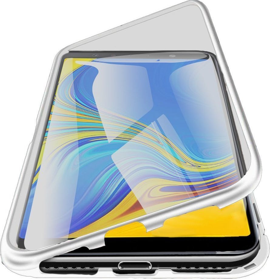 Magnetic Etui Magnetyczne Front+Back do Oppo Reno 3 Pro (Srebrne) uniwersalny 1