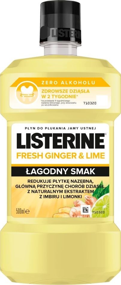 Listerine  Ginger&Lime Płyn do płukania jamy ustnej łagodny smak 500ml 1