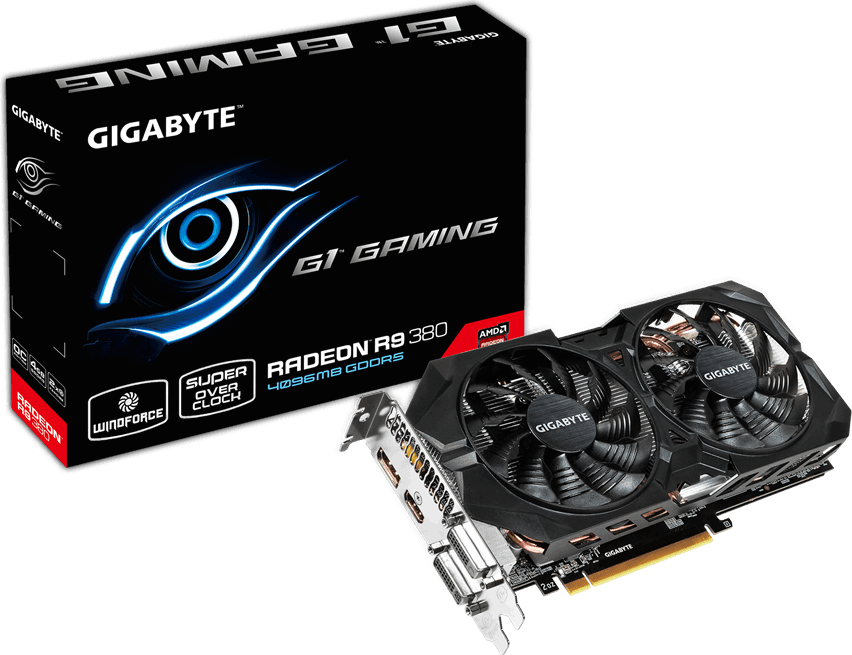 Karta graficzna Gigabyte Radeon R9 380 Gaming G1 4GB GDDR5 (256 bit) DVI, DP, HDMI (GV-R938G1 GAMING-4GD) 3