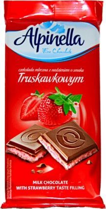 Terravita Czekolada mleczna Truskawkowa 100g (Alpinella) 1