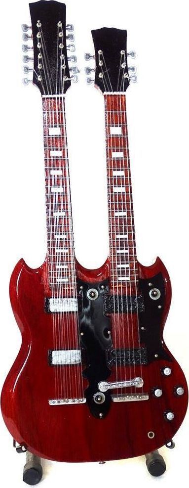 Upominkarnia Mini gitara - Led Zeppelin - Jimmy Page  Double Neck 1