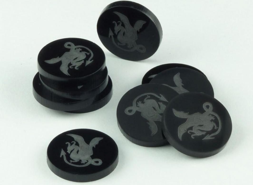 Crafters Crafters: Znaczniki akrylowe - Czarne - Smok v1 (10) 1