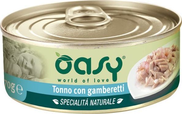 Oasy OASY KOT NATURAL TUNCZYK/KREWETKI 70G PUSZKA OKM-0562 1
