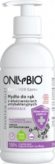 Only Bio Onlybio Silver Med Care+ łagodzące mydło do rąk 1