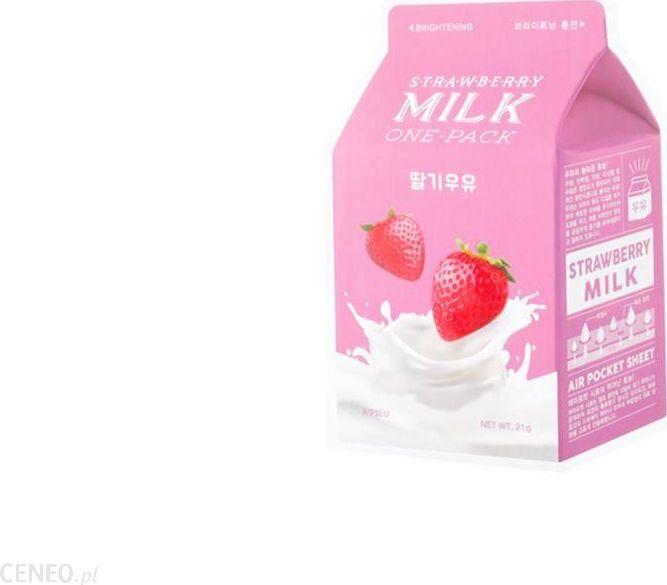 Apieu Strawberry Milk One-Pack rozjaśniająca maseczka Truskawka 20 g 1