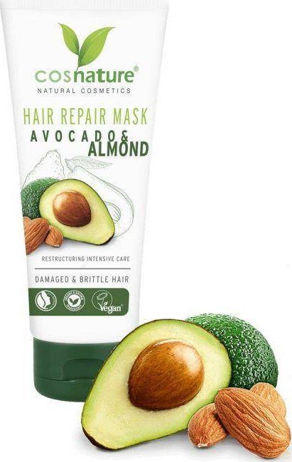 Cosnature Hair Repair Mask Naturalna Regenerująca Maska Do Włosów z Awokado i Migdałami 100 ml 1