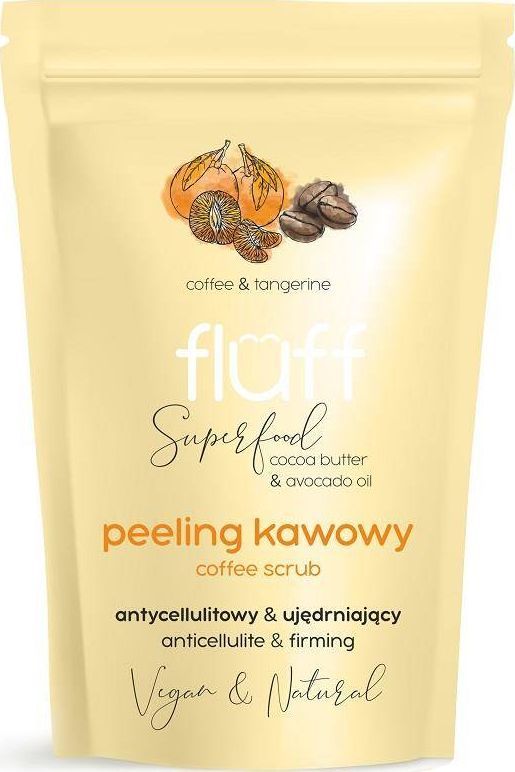Fluff Coffee Scrub peeling kawowy do ciała Ujędrniająco Antycellulitowy Mandarynka 100g 1