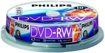  Philips DVD-RW 4.7 GB 4x 10 sztuk (DN4S4B10F/00) 1