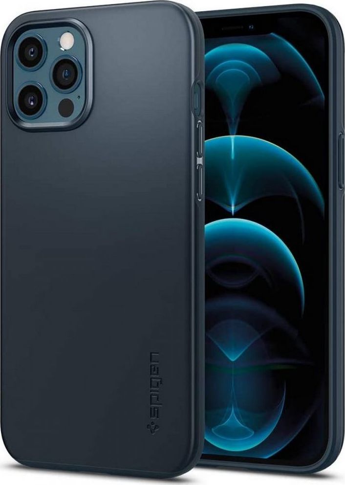 Spigen Etui Spigen Thin Fit Apple iPhone 12 Pro Max Metal Slate 1