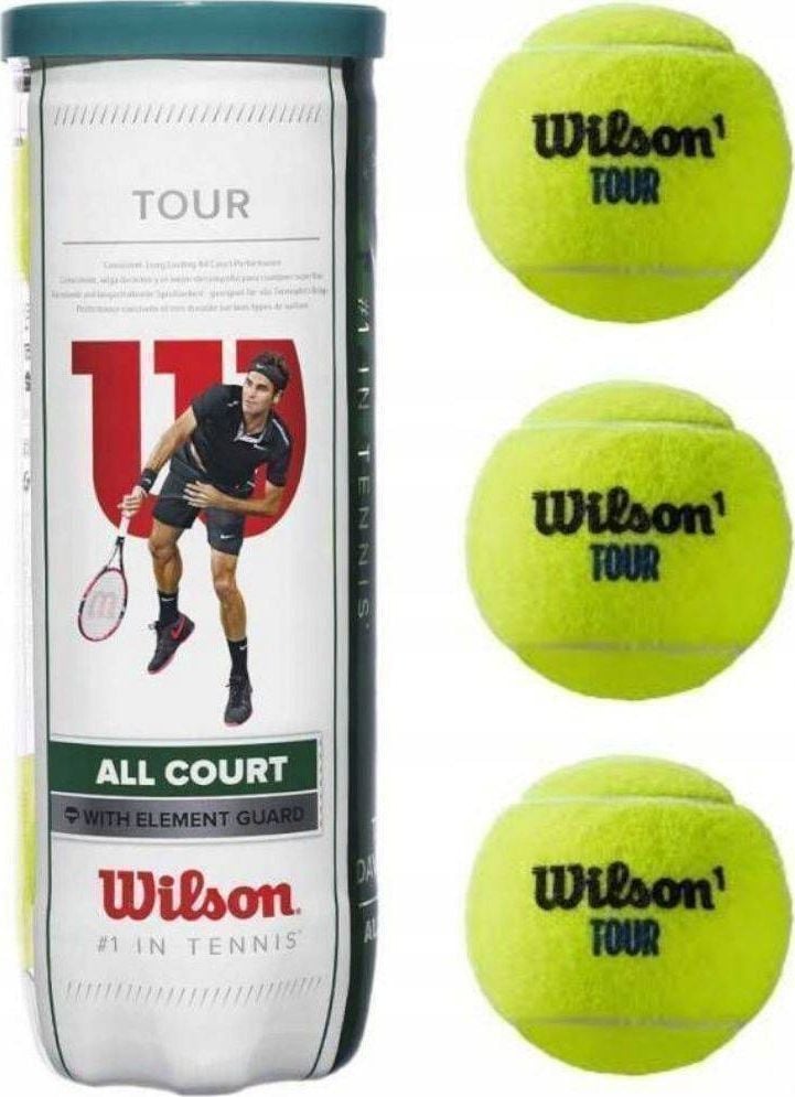Wilson Piłki do tenisa ziemnego WILSON Tour All Court x3 uniwersalny 1