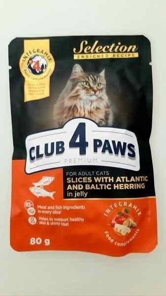 Club 4 Paws CLUB4Ł KOT 80 g SASZ. EX ŚLEDŹ 1
