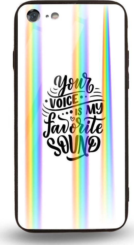 Mojworld Etui na Apple iPhone 7 / 8 - Rainbow Case - Your voice is my favorite sound 1