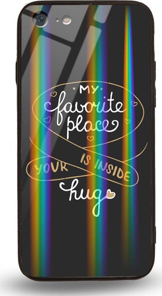 Mojworld Etui na Apple iPhone 7 / 8 - Rainbow Case - My favorite place is inside ur hug 1