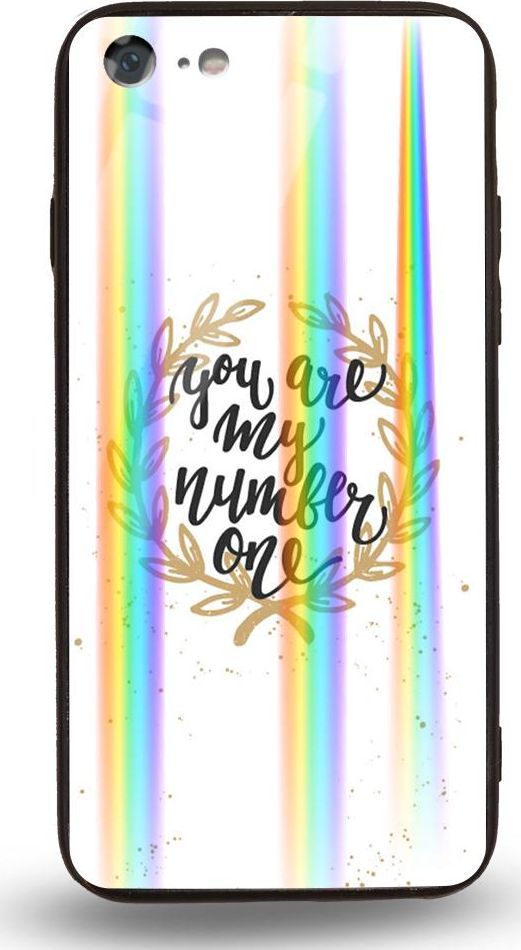 Mojworld Etui na Apple iPhone 7 / 8 - Rainbow Case - U are my number 1 1