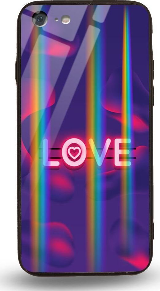 Mojworld Etui na Apple iPhone 7 / 8 - Rainbow Case - Neon love 1