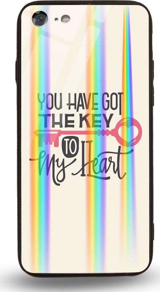 Mojworld Etui na Apple iPhone 7 / 8 - Rainbow Case - U have got the key to my Heart 1