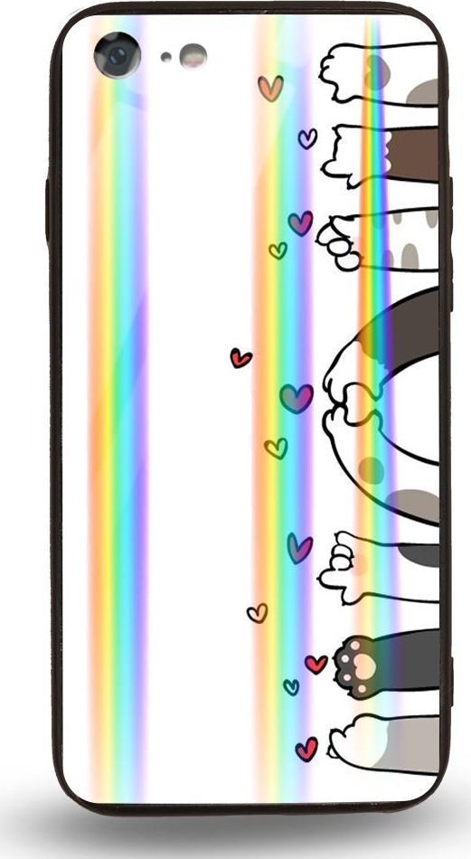 Mojworld Etui na Apple iPhone 7 / 8 - Rainbow Case - Cat's love feet 1