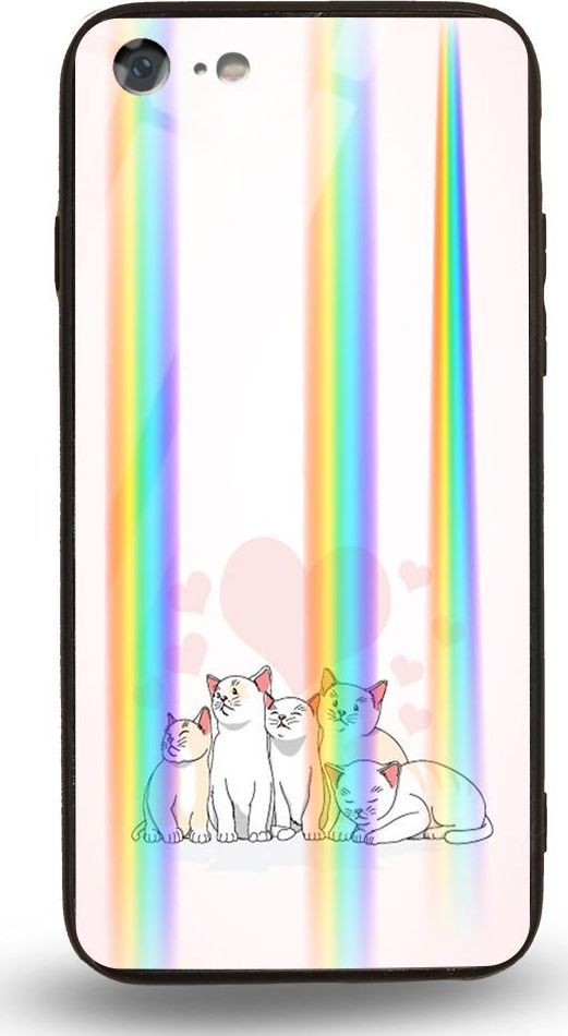 Mojworld Etui na Apple iPhone 7 / 8 - Rainbow Case - Love from the cats 1