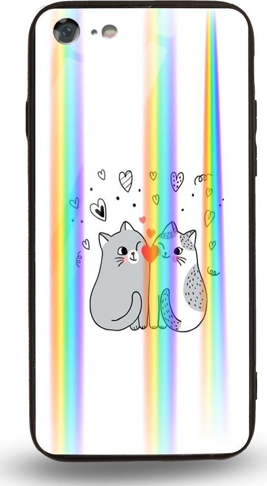 Mojworld Etui na Apple iPhone 7 / 8 - Rainbow Case - Lovely Cats 1