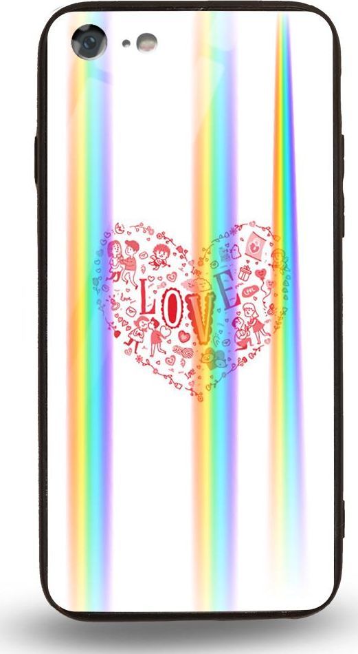 Mojworld Etui na Apple iPhone 7 / 8 - Rainbow Case - Heart of love 1