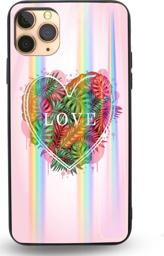 Mojworld Etui na Apple iPhone 11 Pro - Rainbow Case - Pink Love 1
