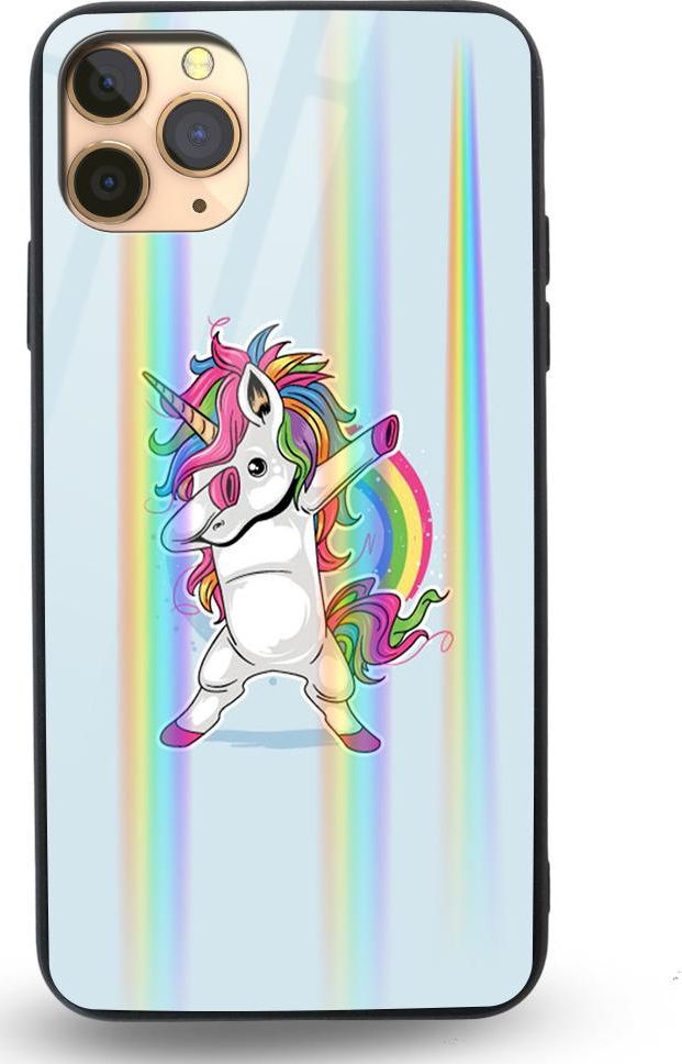 Mojworld Etui na Apple iPhone 11 Pro - Rainbow Case - Lovely Unicorn 1