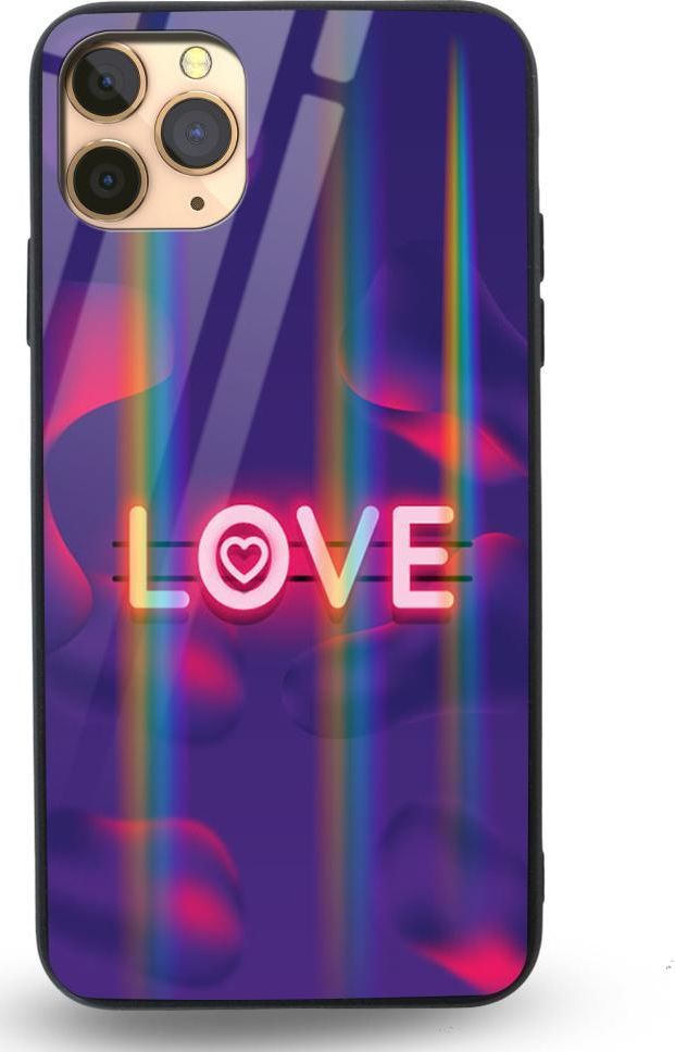 Mojworld Etui na Apple iPhone 11 Pro - Rainbow Case - Neon love 1