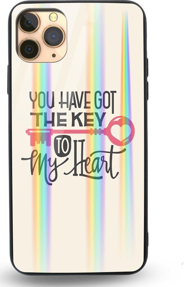 Mojworld Etui na Apple iPhone 11 Pro - Rainbow Case - U have got the key to my Heart 1