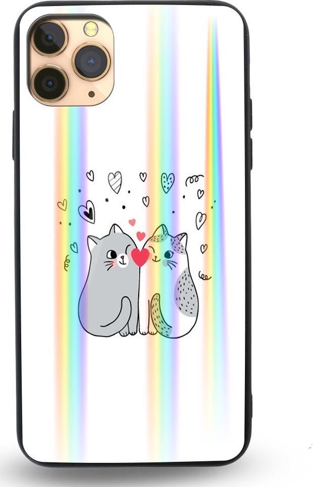 Mojworld Etui na Apple iPhone 11 Pro - Rainbow Case - Lovely Cats 1