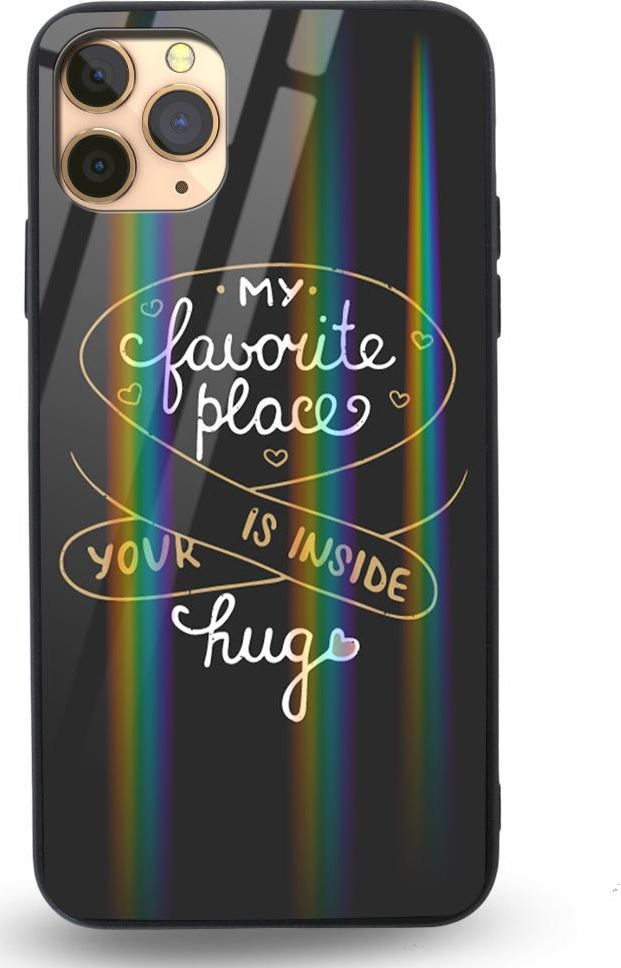 Mojworld Etui na Apple iPhone 11 Pro Max - Rainbow Case - My favorite place is inside ur hug 1
