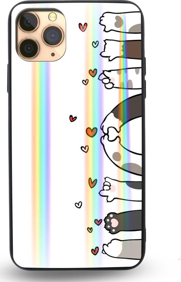 Mojworld Etui na Apple iPhone 11 Pro Max - Rainbow Case - Cat's love feet 1