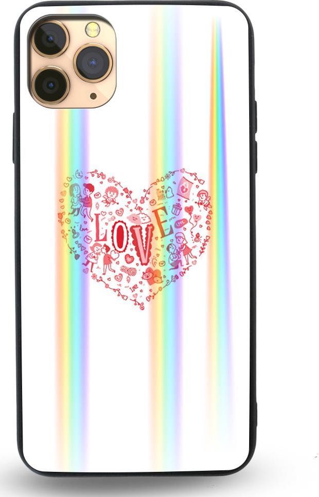 Mojworld Etui na Apple iPhone 11 Pro Max - Rainbow Case - Heart of love 1