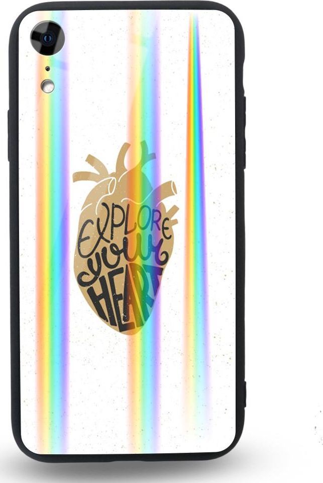 Mojworld Etui na Apple iPhone XR - Rainbow Case - Explore Your heart 1