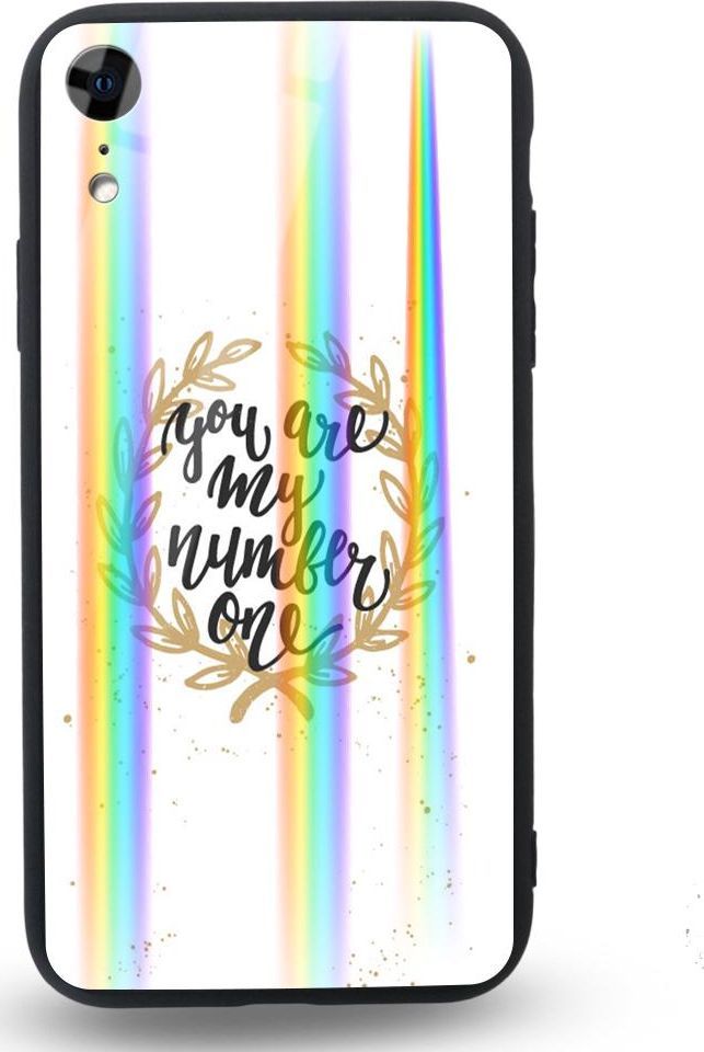 Mojworld Etui na Apple iPhone XR - Rainbow Case - U are my number 1 1