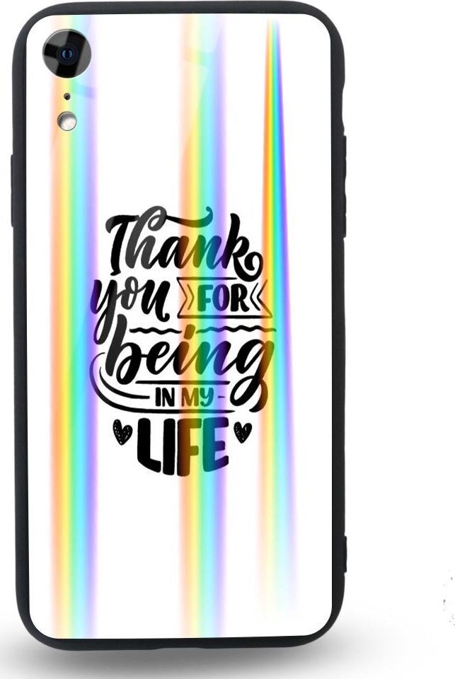 Mojworld Etui na Apple iPhone XR - Rainbow Case - Thank You for being my love 1